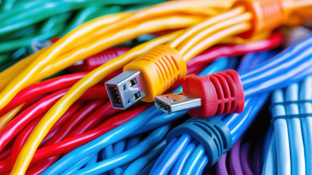 Makaralara sarılı farklı kesitlerde elektrik kabloları