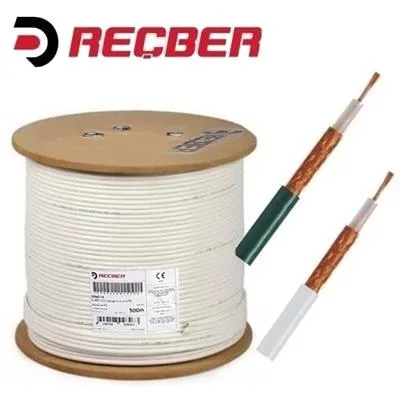 Reçber RG6-U6 Köpüklü PVC Kılıflı TV Koaksiyel Kablo